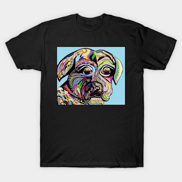 Colorful Boxer T-Shirt by EloiseART